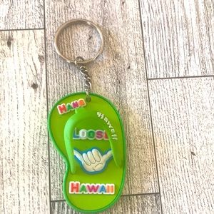 Hawaii  green sandal key chain
